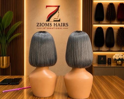 10” Ash Colour Grey Bob Fringe (Bangs)